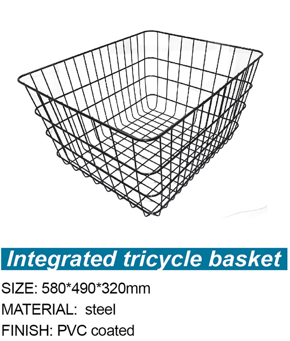 Integrated tricycle basket
